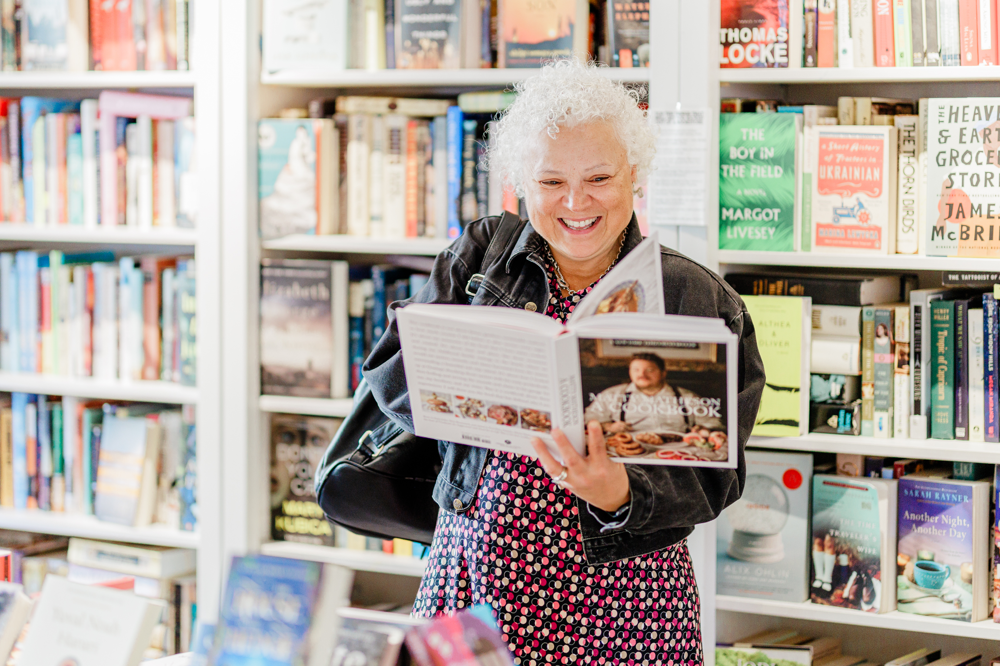 A customer browsing in a local bookshop